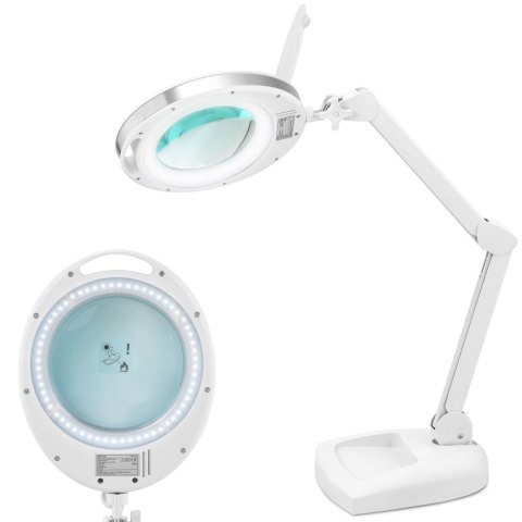 LAMPA KOSMETYCZNA Z LUPĄ SZKŁEM POWIĘKSZAJĄCYM NA BIURKO 5 DPI 60X LED ŚR. 127 MM LAMPA KOSMETYCZNA Z LUPĄ SZKŁEM POWIĘKSZAJĄCYM NA BIURKO 5 DPI 60X LED ŚR. 127 MM
