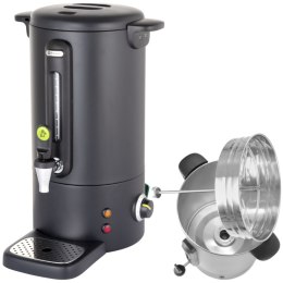 WARNIK PODGRZEWACZ DO KAWY Z NIEKAPIĄCYM KRANEM CZARNY CONCEPT LINE 10 L - HENDI 211458