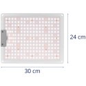 LAMPA DO UPRAWY WZROSTU ROŚLIN PEŁNE SPEKTRUM 30 X 24 CM 234 LED 110 W SREBRNA