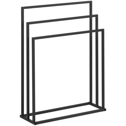 STOJAK WIESZAK NA 3 RĘCZNIKI WOLNOSTOJĄCY PODŁOGOWY STAL 65 X 21.5 X 84 CM CIEMNOSZARY STOJAK WIESZAK NA 3 RĘCZNIKI WOLNOSTOJĄCY PODŁOGOWY STAL 65 X 21.5 X 84 CM CIEMNOSZARY