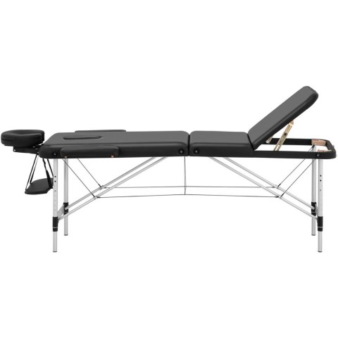 STÓŁ ŁÓŻKO DO MASAŻU PRZENOŚNE SKŁADANE BORDEUX BLACK DO 180 KG CZARNE STÓŁ ŁÓŻKO DO MASAŻU PRZENOŚNE SKŁADANE BORDEUX BLACK DO 180 KG CZARNE