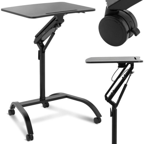 STOLIK STOJAK POD LAPTOPA MOBILNY NA KÓŁKACH REGULOWANY WYS. 85-116 CM DO 10 KG STOLIK STOJAK POD LAPTOPA MOBILNY NA KÓŁKACH REGULOWANY WYS. 85-116 CM DO 10 KG