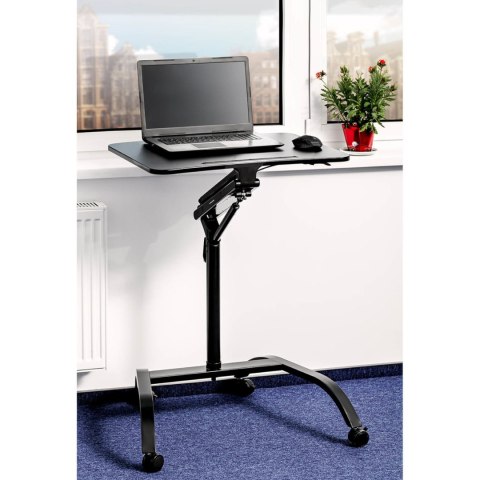 STOLIK STOJAK POD LAPTOPA MOBILNY NA KÓŁKACH REGULOWANY WYS. 85-116 CM DO 10 KG STOLIK STOJAK POD LAPTOPA MOBILNY NA KÓŁKACH REGULOWANY WYS. 85-116 CM DO 10 KG