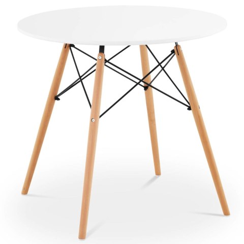 STOLIK STÓŁ SKANDYNAWSKI DO SALONU BIURA NOWOCZESNY OKRĄGŁY ŚR. 80 CM WYS. 74 CM STOLIK STÓŁ SKANDYNAWSKI DO SALONU BIURA NOWOCZESNY OKRĄGŁY ŚR. 80 CM WYS. 74 CM