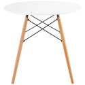 STOLIK STÓŁ SKANDYNAWSKI DO SALONU BIURA NOWOCZESNY OKRĄGŁY ŚR. 80 CM WYS. 74 CM