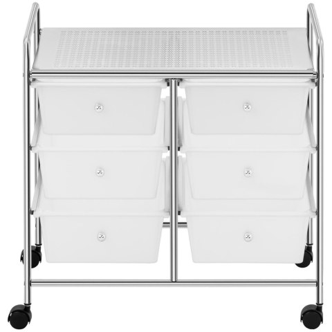 WÓZEK ORGANIZER KOSMETYCZNY ŁAZIENKOWY Z 6 SZUFLADAMI DO 38 KG 63 X 37.5 X 63 CM WÓZEK ORGANIZER KOSMETYCZNY ŁAZIENKOWY Z 6 SZUFLADAMI DO 38 KG 63 X 37.5 X 63 CM