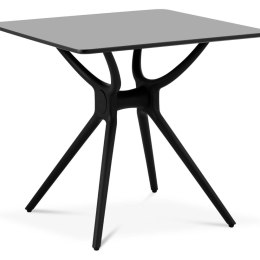 STÓŁ STOLIK KWADRATOWY DO DOMU BIURA UNIWERSALNY MAKS. 150 KG 80X80 CM CZARNY