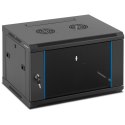 SZAFA RACK SERWEROWA SIECIOWA WISZĄCA 19'' 6U IP20 DO 60 KG 60X44X37 CM CZARNA