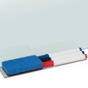 TABLICA MAGNETYCZNA SZKLANA SUCHOŚCIERALNA ŚCIENNA BIAŁA ZESTAW 60X90 CM