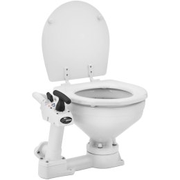 TOALETA JACHTOWA STACJONARNA CERAMICZNA Z POMPKĄ RĘCZNĄ 230 X 210 MM