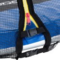 TRAMPOLINA OGRODOWA Z SIATKĄ I OSŁONĄ NA SPRĘŻYNY ŚR. 244 CM DO 80 KG CZARNO-NIEBIESKA