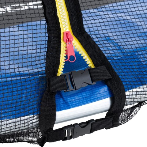TRAMPOLINA OGRODOWA Z SIATKĄ I OSŁONĄ NA SPRĘŻYNY ŚR. 244 CM DO 80 KG CZARNO-NIEBIESKA TRAMPOLINA OGRODOWA Z SIATKĄ I OSŁONĄ NA SPRĘŻYNY ŚR. 244 CM DO 80 KG CZARNO-NIEBIESKA
