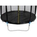 TRAMPOLINA OGRODOWA Z SIATKĄ I OSŁONĄ NA SPRĘŻYNY ŚR. 244 CM DO 80 KG CZARNO-NIEBIESKA