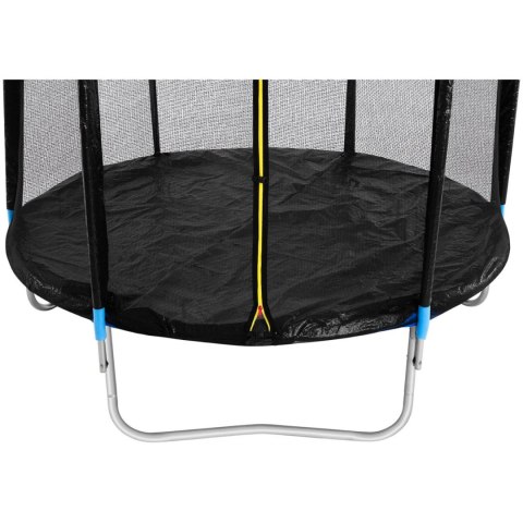TRAMPOLINA OGRODOWA Z SIATKĄ I OSŁONĄ NA SPRĘŻYNY ŚR. 244 CM DO 80 KG CZARNO-NIEBIESKA TRAMPOLINA OGRODOWA Z SIATKĄ I OSŁONĄ NA SPRĘŻYNY ŚR. 244 CM DO 80 KG CZARNO-NIEBIESKA