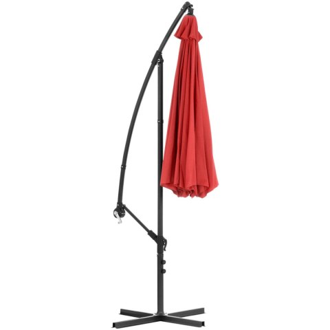 PARASOL OGRODOWY NA WYSIĘGNIKU OKRĄGŁY UCHYLNY ŚR. 300 CM CZERWONY PARASOL OGRODOWY NA WYSIĘGNIKU OKRĄGŁY UCHYLNY ŚR. 300 CM CZERWONY