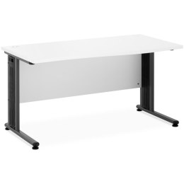 BIURKO KOMPUTEROWE NA METALOWYM STELAŻU 140 X 73,5 BIAŁO-SZARE