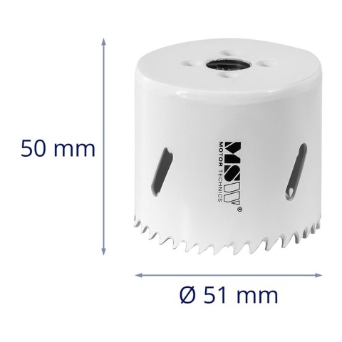 OTWORNICA BIMETALOWA WIERTŁO DO METALU DREWNA TWORZYW SZTUCZNYCH ŚR. 51 MM OTWORNICA BIMETALOWA WIERTŁO DO METALU DREWNA TWORZYW SZTUCZNYCH ŚR. 51 MM