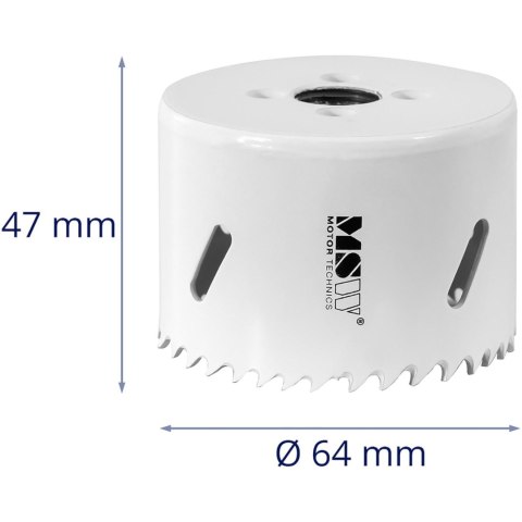 OTWORNICA BIMETALOWA WIERTŁO DO METALU DREWNA TWORZYW SZTUCZNYCH ŚR. 64 MM OTWORNICA BIMETALOWA WIERTŁO DO METALU DREWNA TWORZYW SZTUCZNYCH ŚR. 64 MM