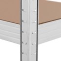 REGAŁ MAGAZYNOWY METALOWY 4 PÓŁKI 600 KG 160 X 40 X 180 CM SZARY