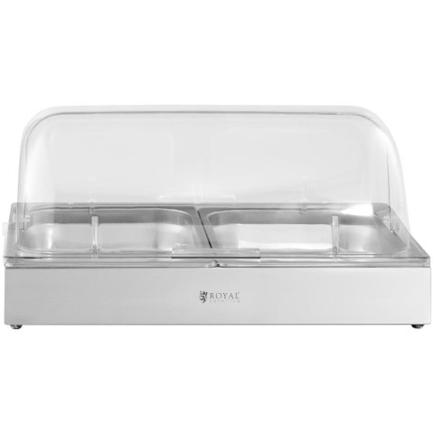WITRYNA EKSPOZYCYJNA BUFETOWA ŚNIADANIOWA Z POKRYWĄ ROLLTOP 2X GN 1/2 2X 4 L WITRYNA EKSPOZYCYJNA BUFETOWA ŚNIADANIOWA Z POKRYWĄ ROLLTOP 2X GN 1/2 2X 4 L