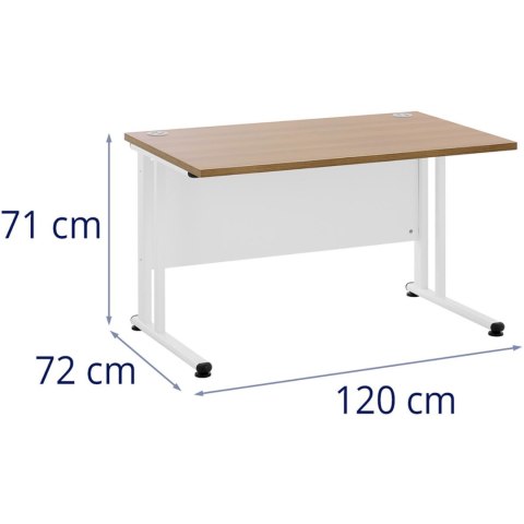BIURKO KOMPUTEROWE NA METALOWYM STELAŻU 120 X 73 CM BRĄZOWO-BIAŁE BIURKO KOMPUTEROWE NA METALOWYM STELAŻU 120 X 73 CM BRĄZOWO-BIAŁE