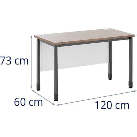 BIURKO KOMPUTEROWE RUSTYKALNE INDUSTRIALNE LOFTOWE DO BIURA DOMU 120X60 CM BRĄZOWO-SZARE BIURKO KOMPUTEROWE RUSTYKALNE INDUSTRIALNE LOFTOWE DO BIURA DOMU 120X60 CM BRĄZOWO-SZARE