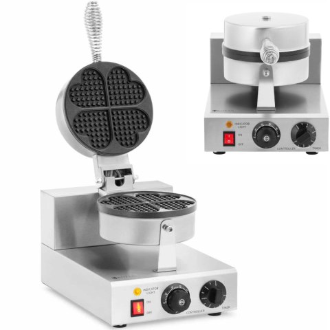 GOFROWNICA URZĄDZENIE DO GOFRÓW KSZTAŁT SERCA ŚR. 180 MM 1000 W GOFROWNICA URZĄDZENIE DO GOFRÓW KSZTAŁT SERCA ŚR. 180 MM 1000 W