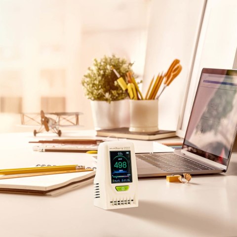 MIERNIK DWUTLENKU WĘGLA CO2 TEMPERATURY WILGOTNOŚCI Z DATĄ I GODZINĄ 0.1-100% -10-60C MIERNIK DWUTLENKU WĘGLA CO2 TEMPERATURY WILGOTNOŚCI Z DATĄ I GODZINĄ 0.1-100% -10-60C