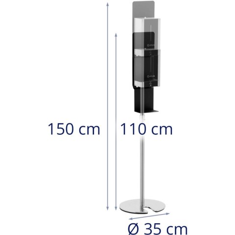 STACJA DEZYNFEKUJĄCA STOJAK DO DEZYNFEKCJI BEZDOTYKOWY AUTOMATYCZNY 100-140 CM 1 L STACJA DEZYNFEKUJĄCA STOJAK DO DEZYNFEKCJI BEZDOTYKOWY AUTOMATYCZNY 100-140 CM 1 L