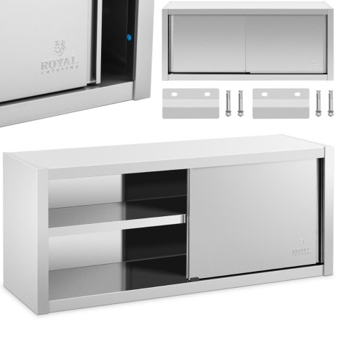 SZAFA ŚCIENNA GASTRONOMICZNA Z DRZWIAMI PRZESUWANYMI STAL 140 X 45 X 60 CM SZAFA ŚCIENNA GASTRONOMICZNA Z DRZWIAMI PRZESUWANYMI STAL 140 X 45 X 60 CM