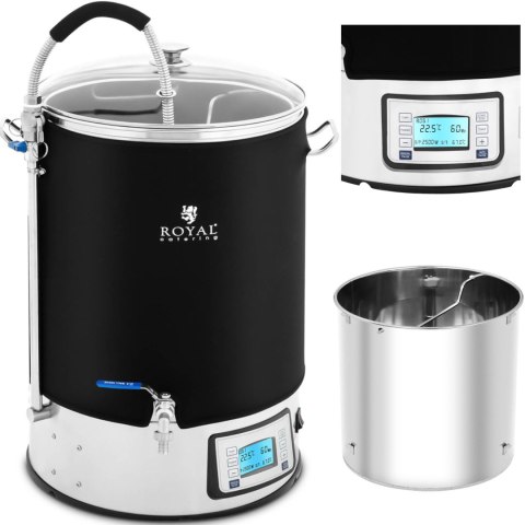 KOCIOŁ WARZELNY ZACIERNY DO PRODUKCJI PIWA BRZECZKI LCD 10-100C 40 L KOCIOŁ WARZELNY ZACIERNY DO PRODUKCJI PIWA BRZECZKI LCD 10-100C 40 L