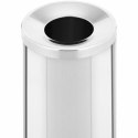KOSZ NA ODPADY ŚMIECI MIEJSKI ZEWNĘTRZNY OKRĄGŁY ŚR. 250 X 610 MM STAL SREBRNY
