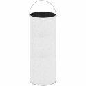 KOSZ NA ODPADY ŚMIECI MIEJSKI ZEWNĘTRZNY OKRĄGŁY ŚR. 250 X 610 MM STAL SREBRNY