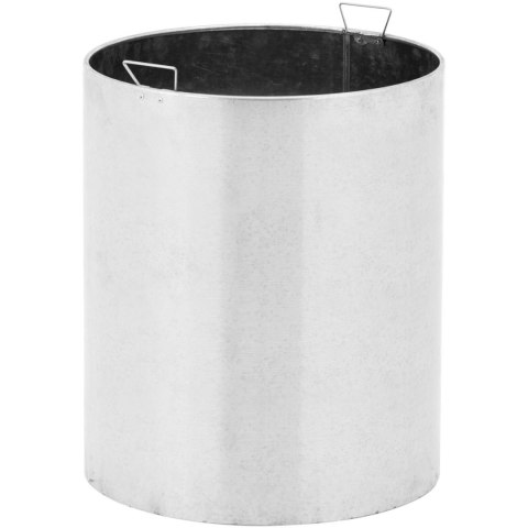 KOSZ NA ODPADY ŚMIECI MIEJSKI ZEWNĘTRZNY OKRĄGŁY ŚR. 73 X 85 CM STAL SREBRNY KOSZ NA ODPADY ŚMIECI MIEJSKI ZEWNĘTRZNY OKRĄGŁY ŚR. 73 X 85 CM STAL SREBRNY