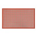 MATA WYCIERACZKA GUMOWA ANTYPOŚLIZGOWA AŻUROWA 153 X 92 X 1 CM CZERWONA