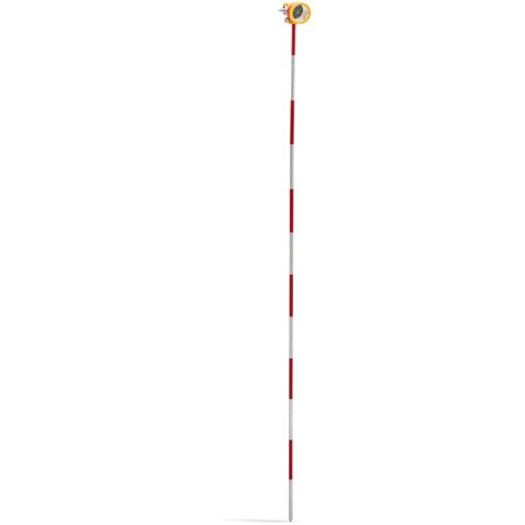 MINI PRYZMAT LUSTRO DALMIERCZE GEODEZYJNE Z TYCZKĄ I PODSTAWĄ SREBRNA POWŁOKA ŚR. 3,6 CM 1,26 M MINI PRYZMAT LUSTRO DALMIERCZE GEODEZYJNE Z TYCZKĄ I PODSTAWĄ SREBRNA POWŁOKA ŚR. 3,6 CM 1,26 M