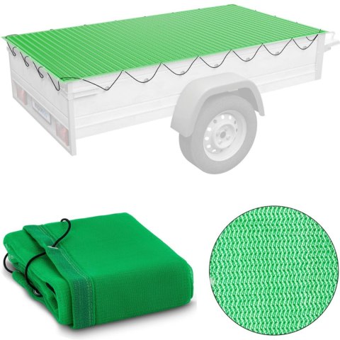SIATKA TRANSPORTOWA ZABEZPIECZAJĄCA ŁADUNEK NA PRZYCZEPKĘ DROBNE OCZKA 2 X 3 M ZIELONA SIATKA TRANSPORTOWA ZABEZPIECZAJĄCA ŁADUNEK NA PRZYCZEPKĘ DROBNE OCZKA 2 X 3 M ZIELONA