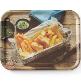 TACA ANTYPOŚLIZGOWA DO SERWOWANIA TASTY FISH CHIPS 330 X 430 MM - HENDI 508022