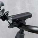 LAMPKA ROWEROWA PRZEDNIA USB BIAŁE ŚWIATŁO 4 TRYBY PRACY CZARNA