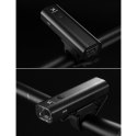 LAMPKA ROWEROWA PRZEDNIA USB BIAŁE ŚWIATŁO 4 TRYBY PRACY CZARNA