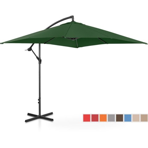 PARASOL OGRODOWY NA WYSIĘGNIKU KWADRATOWY 250 X 250 CM ZIELONY PARASOL OGRODOWY NA WYSIĘGNIKU KWADRATOWY 250 X 250 CM ZIELONY