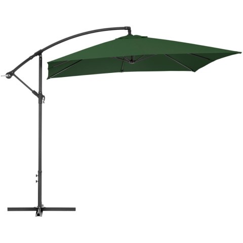 PARASOL OGRODOWY NA WYSIĘGNIKU KWADRATOWY 250 X 250 CM ZIELONY PARASOL OGRODOWY NA WYSIĘGNIKU KWADRATOWY 250 X 250 CM ZIELONY