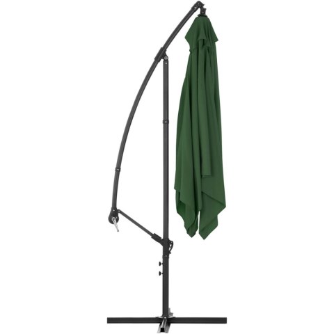PARASOL OGRODOWY NA WYSIĘGNIKU KWADRATOWY 250 X 250 CM ZIELONY PARASOL OGRODOWY NA WYSIĘGNIKU KWADRATOWY 250 X 250 CM ZIELONY