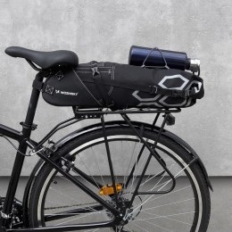 POJEMNA TORBA ROWEROWA POD SIODEŁKO TORBA PODSIODŁOWA DUŻA 12 L CZARNY