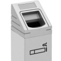 POPIELNICA POPIELNICZKA ŚCIENNA ZEWNĘTRZNA ZAMYKANA 2 L - SREBRNA
