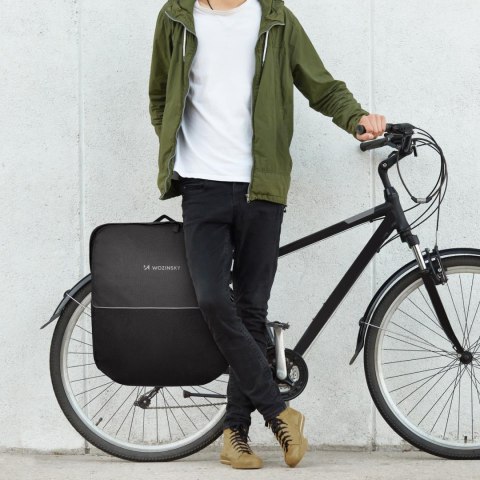 SAKWA ROWEROWA NA BAGAŻNIK 20L CZARNA SAKWA ROWEROWA NA BAGAŻNIK 20L CZARNA