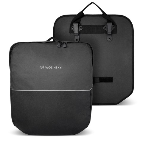 SAKWA ROWEROWA NA BAGAŻNIK 20L CZARNA SAKWA ROWEROWA NA BAGAŻNIK 20L CZARNA