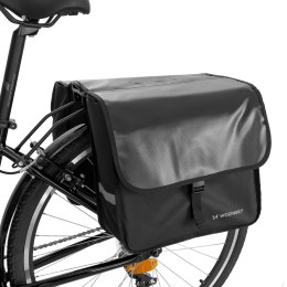 SAKWA ROWEROWA NA BAGAŻNIK PODWÓJNA 28 L CZARNA