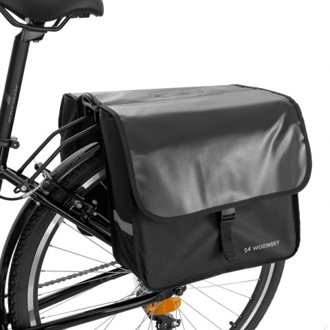 SAKWA ROWEROWA NA BAGAŻNIK PODWÓJNA 28 L CZARNA SAKWA ROWEROWA NA BAGAŻNIK PODWÓJNA 28 L CZARNA