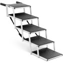 SCHODY DLA PSA DO SAMOCHODU SKŁADANE ALUMINIOWE WYS. 71 CM DO 68 KG - 5 STOPNI